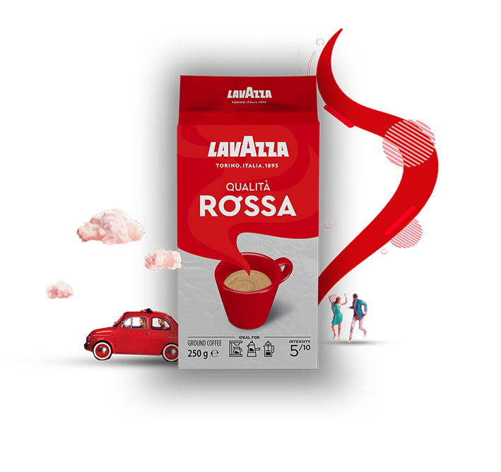 Gemahlener Qualità Rossa Kaffee